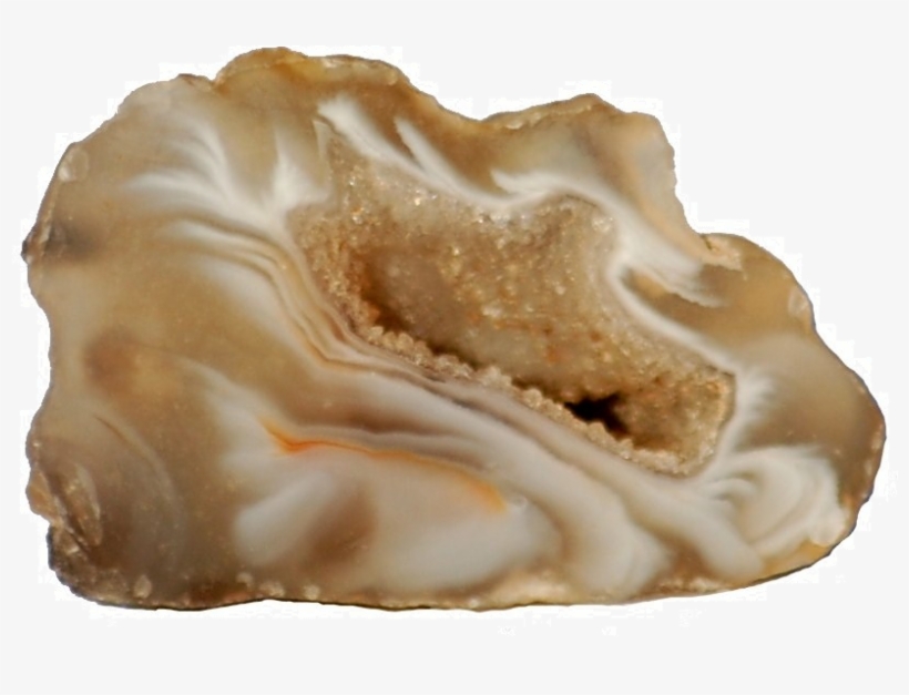 Geode Mineral White - Brown And White Mineral, transparent png