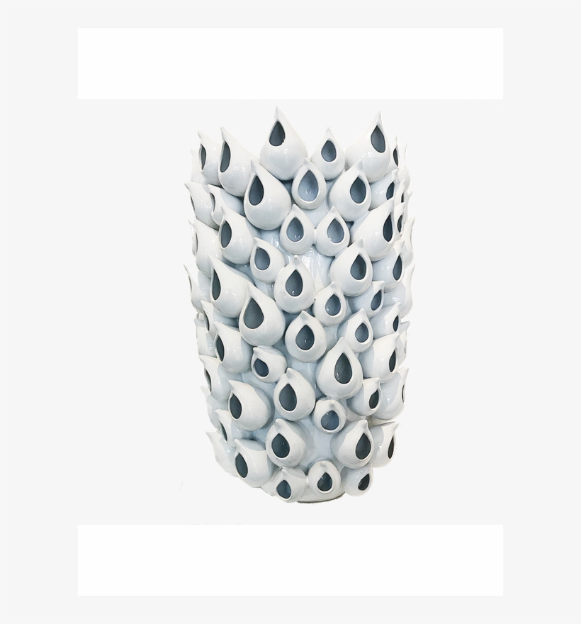 White Urchin Vase - Vase, transparent png
