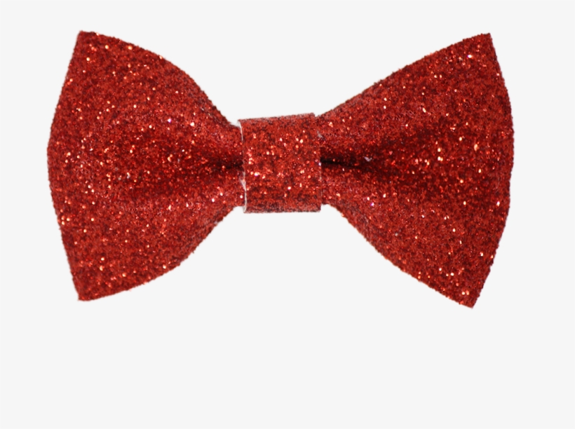 Red 2" Mini Glitter Bow - Red Glitter Bow Png, transparent png