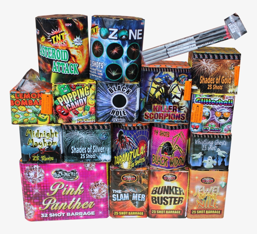 Cake Selection Box Fireworks, transparent png