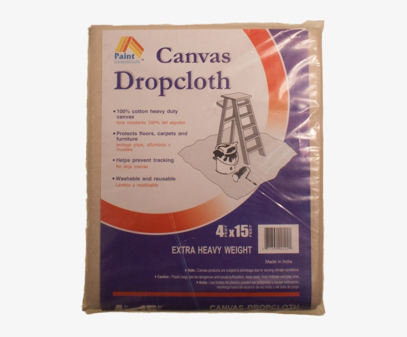 Paint Essentials Canvas Drop Cloth 4 Ft X 15 Ft Ehw415 - Paint Essentials 12-feet Canvas Drop Cloth Jj298420, transparent png