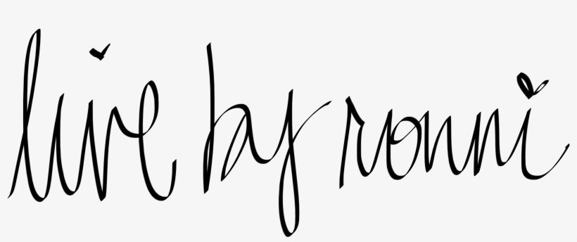 Live By Ronni - Calligraphy, transparent png