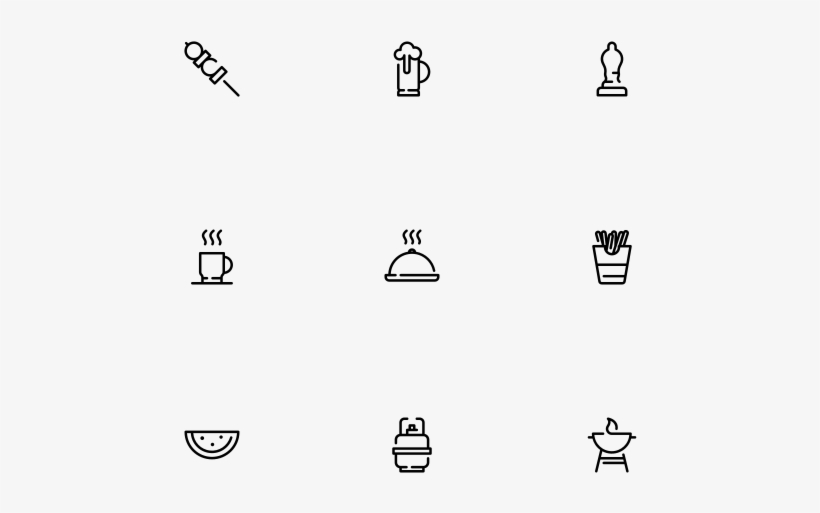 Barbecue And Grill - Monochrome, transparent png
