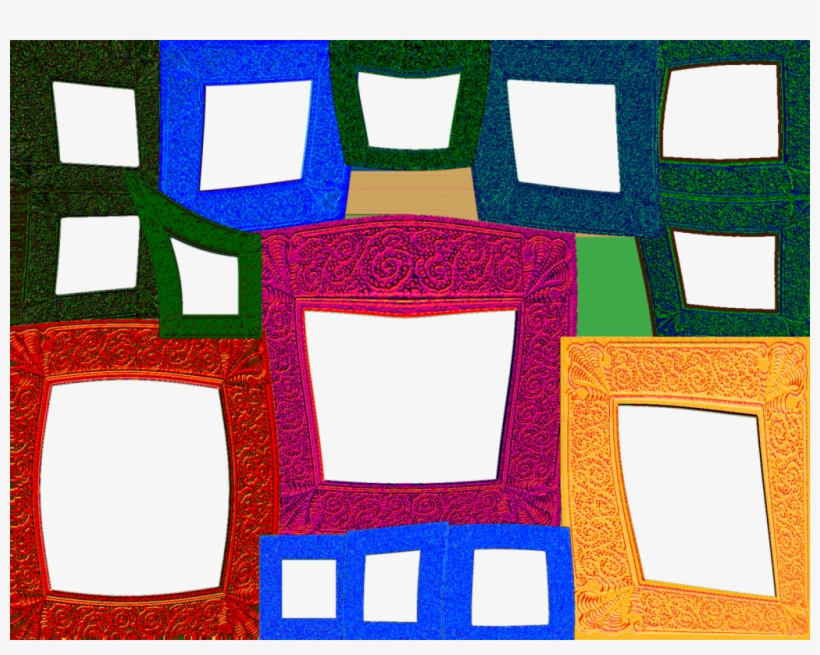 Black Yellow White Frame Border Photo, transparent png