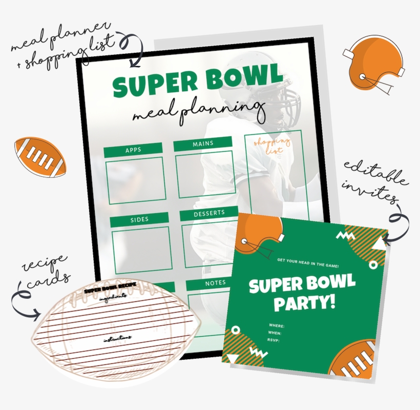 Get Instant Access To Your Super Bowl Planning Printables - Paper, transparent png
