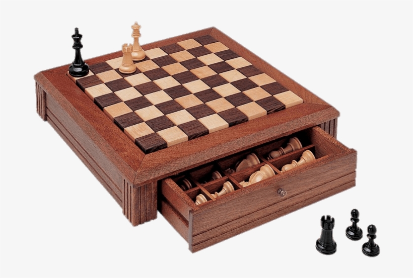 Chessboard With Drawer - Homemade Wood Chess Board, transparent png