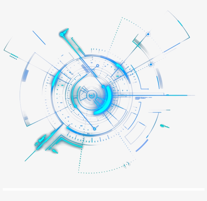And Geometry Light Science Circle Technology Clipart - 科技 線條, transparent png