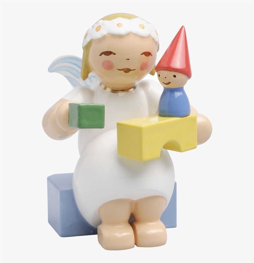 Marguerite Angel With Building Blocks - Wendt & Kühn, transparent png