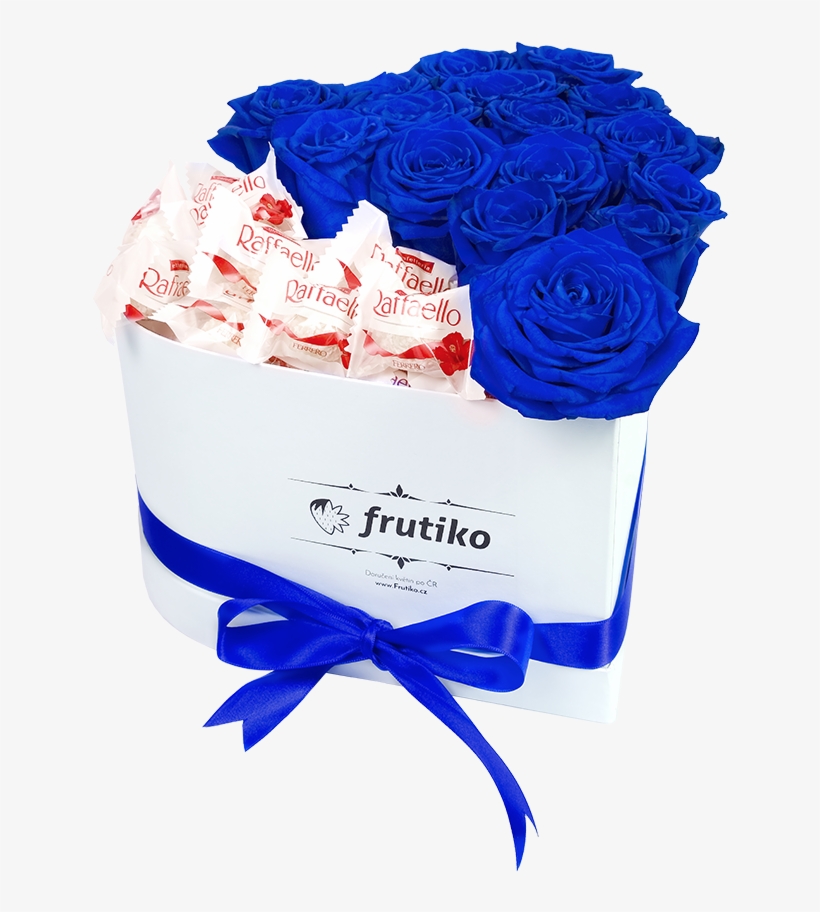 Heart Box Blue Roses Raffaello - 18 Růží V Krabici, transparent png