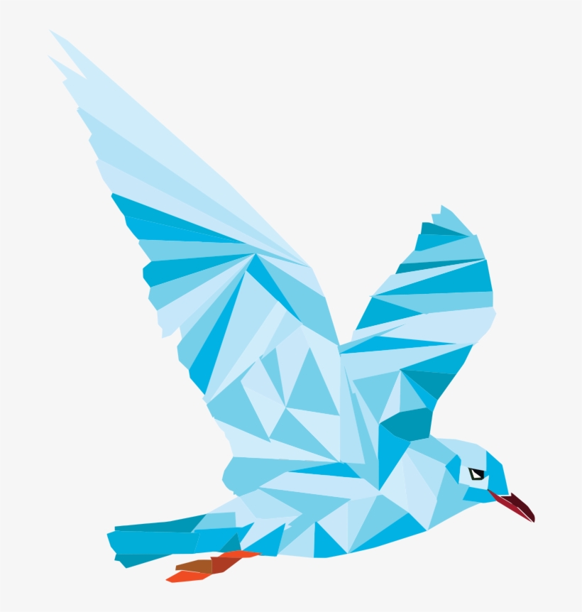 Low Poly Blue Bird - Pigeons And Doves, transparent png