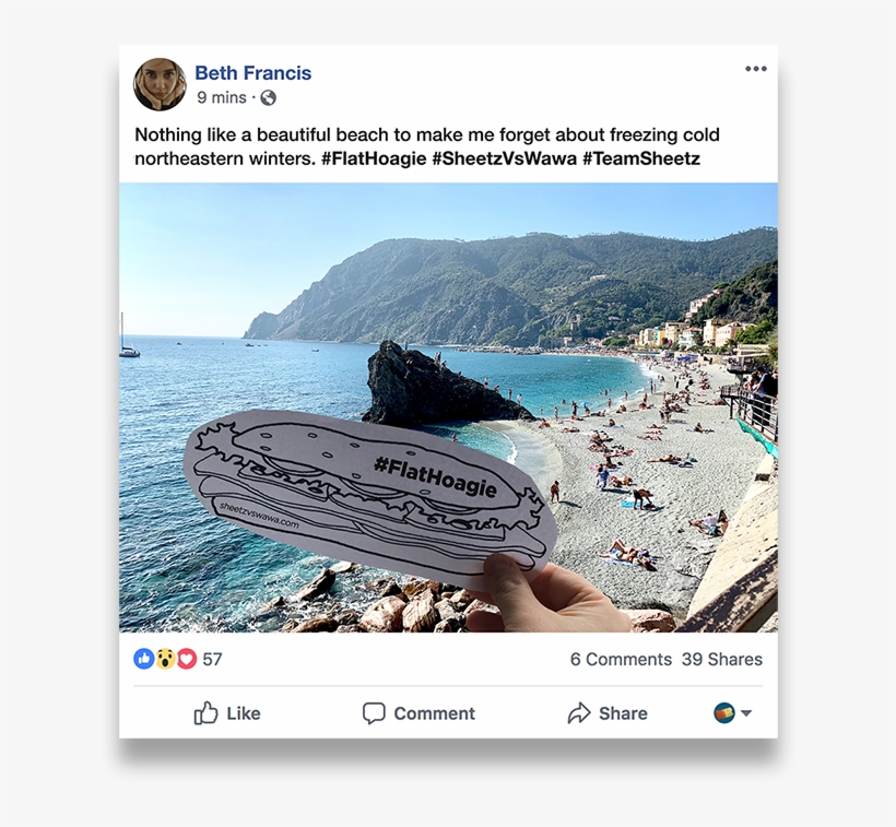 Flat Hoagie Facebook Post - Sea, transparent png