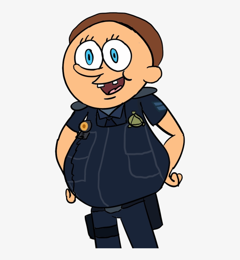 Hey Could You Draw That Cop Morty With The Spongebob - Cartoon, transparent png