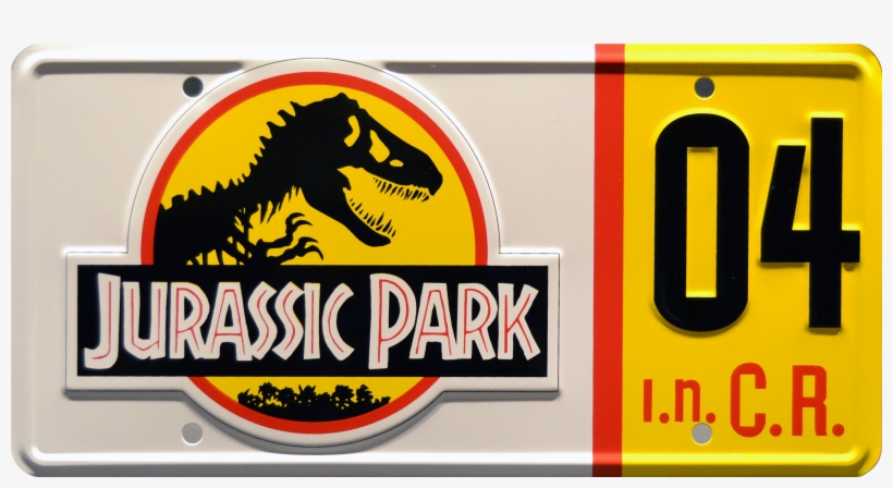 Jp 04 Prop Plate Movie Memorabilia From Jurassic Park - Jurassic Park License Plate 04, transparent png