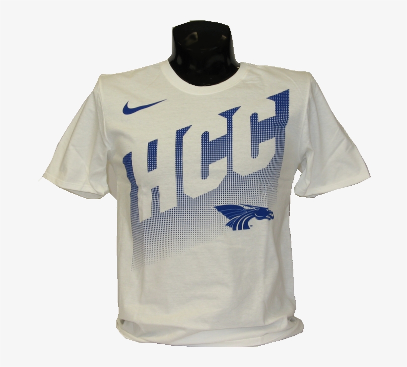 Nike S/s White Tee With Power Dragon Logo Stamped In - Active Shirt, transparent png