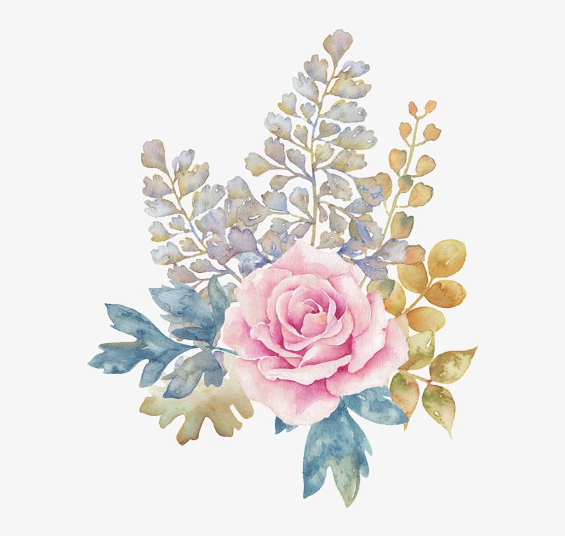 This Graphics Is Pastel Flower Transparent Decorative- - Pink Flower Watercolor Png, transparent png