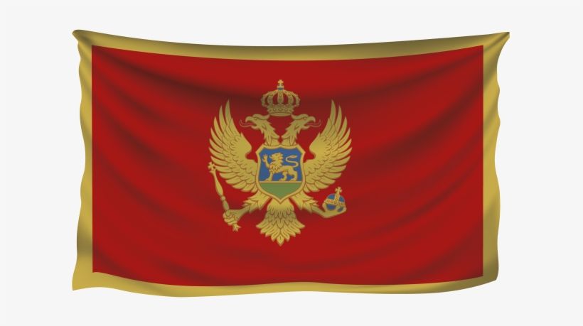 Wavy Montenegro Flag - Montenegro Flag, transparent png