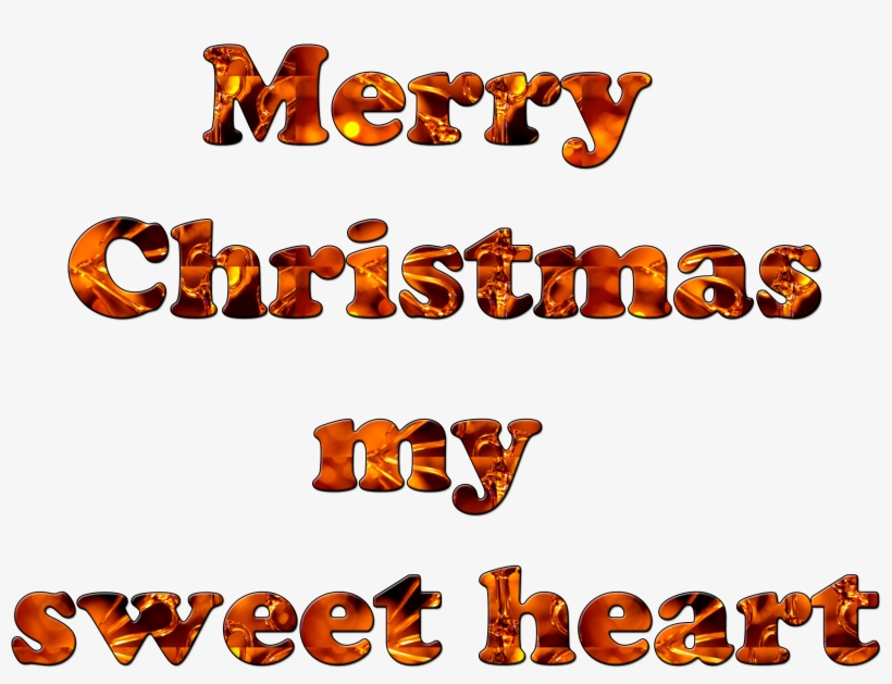 Merry Christmas Sweet Heart - Poster, transparent png