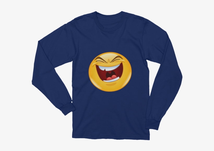 Unisex Evil Laugh Emoji Long Sleeve T-shirt - Long-sleeved T-shirt, transparent png
