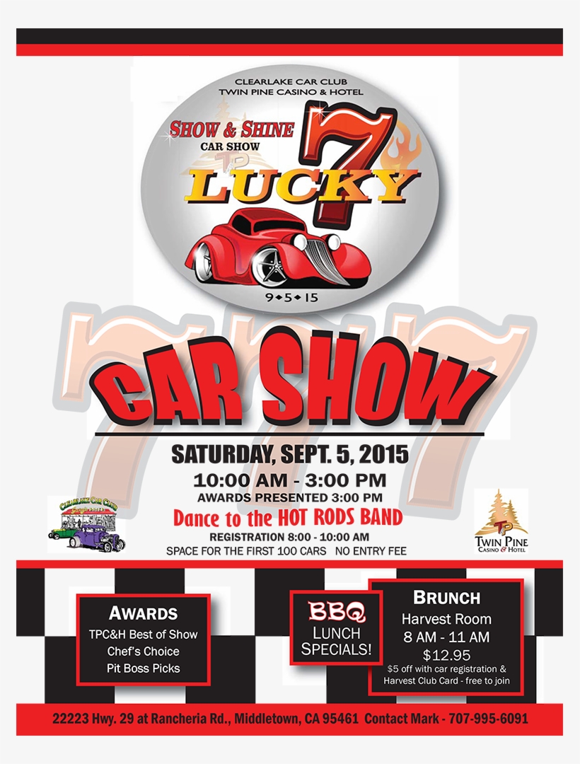 Lucky 7 Car Show Flyer - Flyer, transparent png