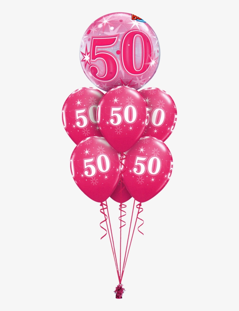 Birthday Bubble Pink Sparkle Luxury - Balloon, transparent png