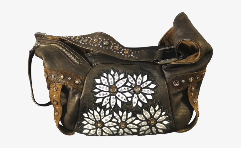 Kippys Dark Chocolate & White Daisy Hobo - Shoulder Bag, transparent png