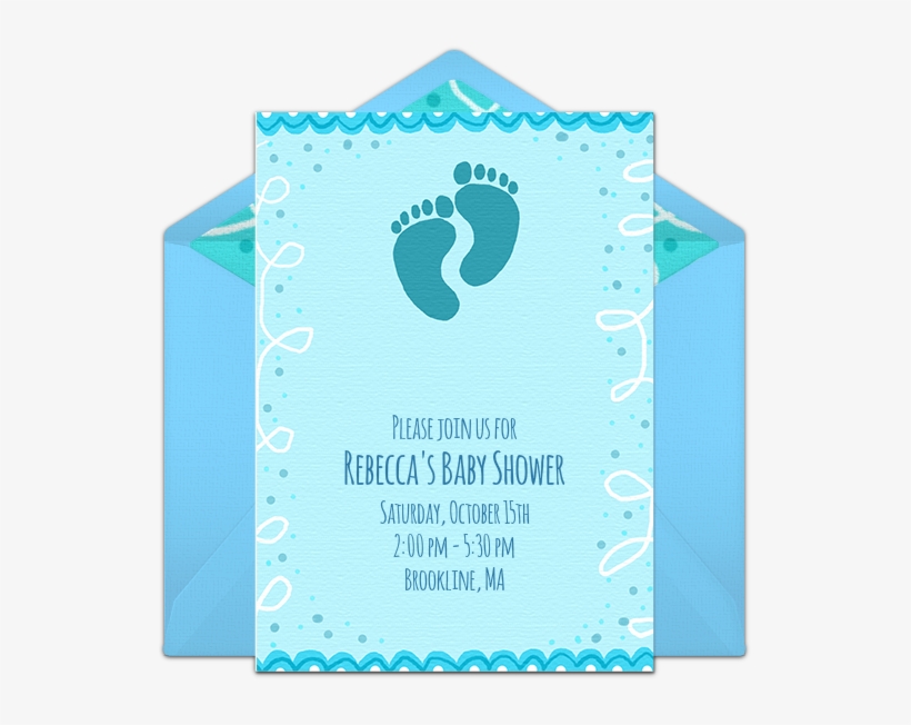 Baby Feet Scribble Online Invitation - Graphic Design, transparent png