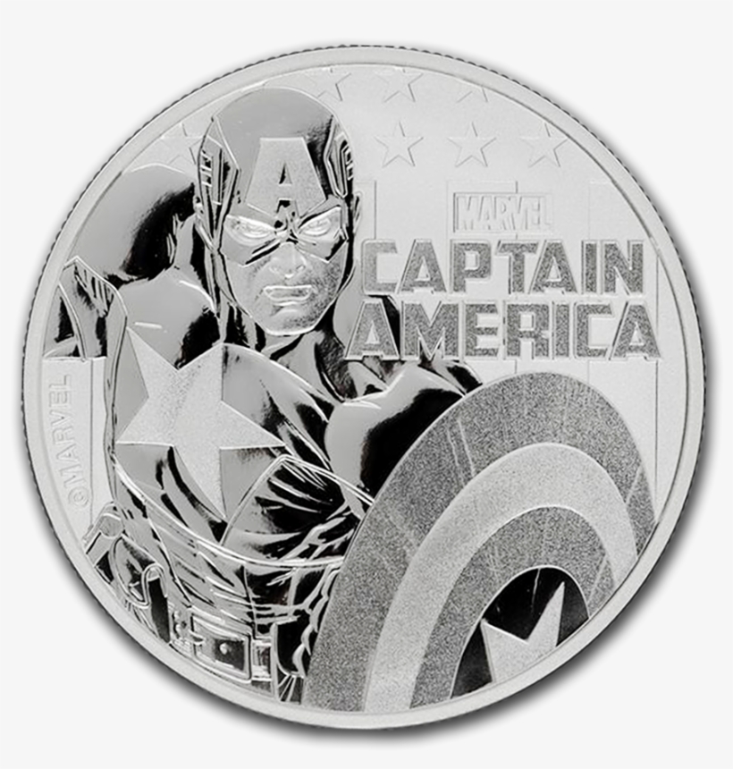 Moneda De Plata Marvel Capitán América De Tuvalu 2019 - Captain America: The First Avenger, transparent png