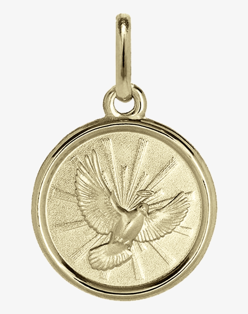 Iniciomedallas De Platamedalla Del Espíritu Santo Dorada - Medalla De Oro Espiritu Santo, transparent png