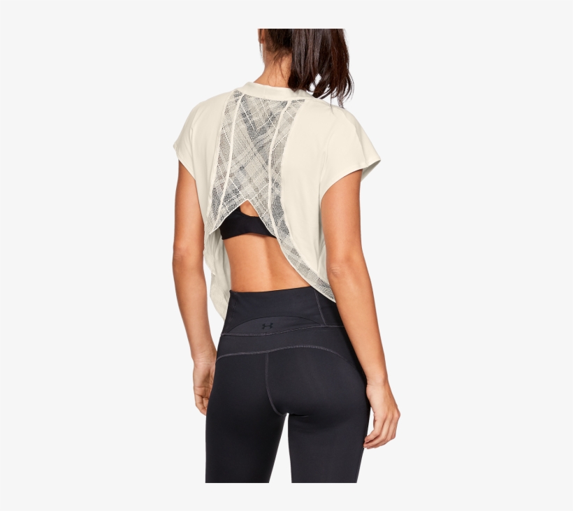 Women's Ua Misty Embroidered Short Sleeve - Under Armour, transparent png