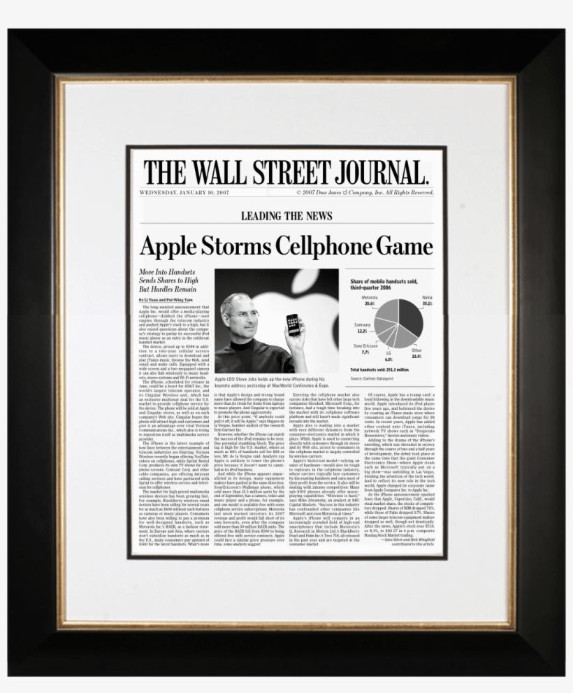 First Iphone Launch - Wall Street Journal, transparent png