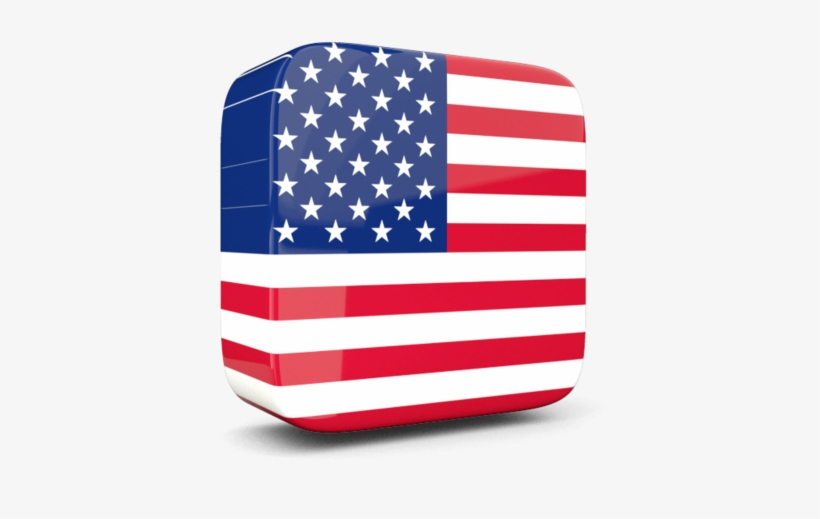 Glossy Square Icon 3d - Usa Flag 3d Png, transparent png