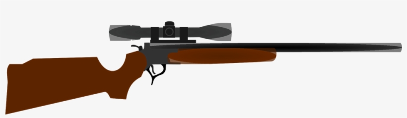 Hunting Rifle With Scope, transparent png