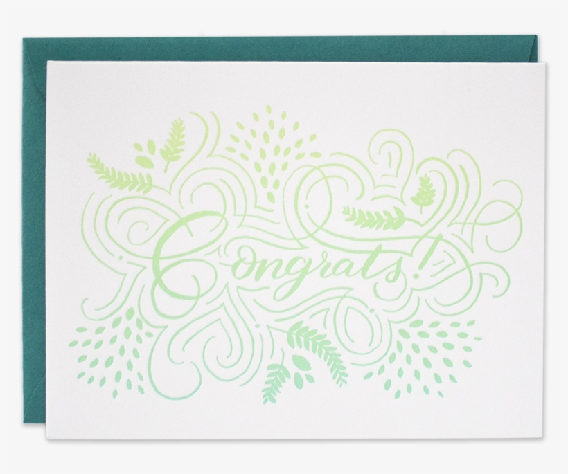 Letterpress Congrats, transparent png
