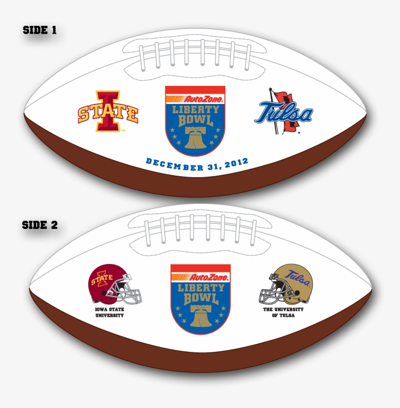 2012 Autozone Liberty Bowl Commemorative Football Get - University Of Tulsa, transparent png