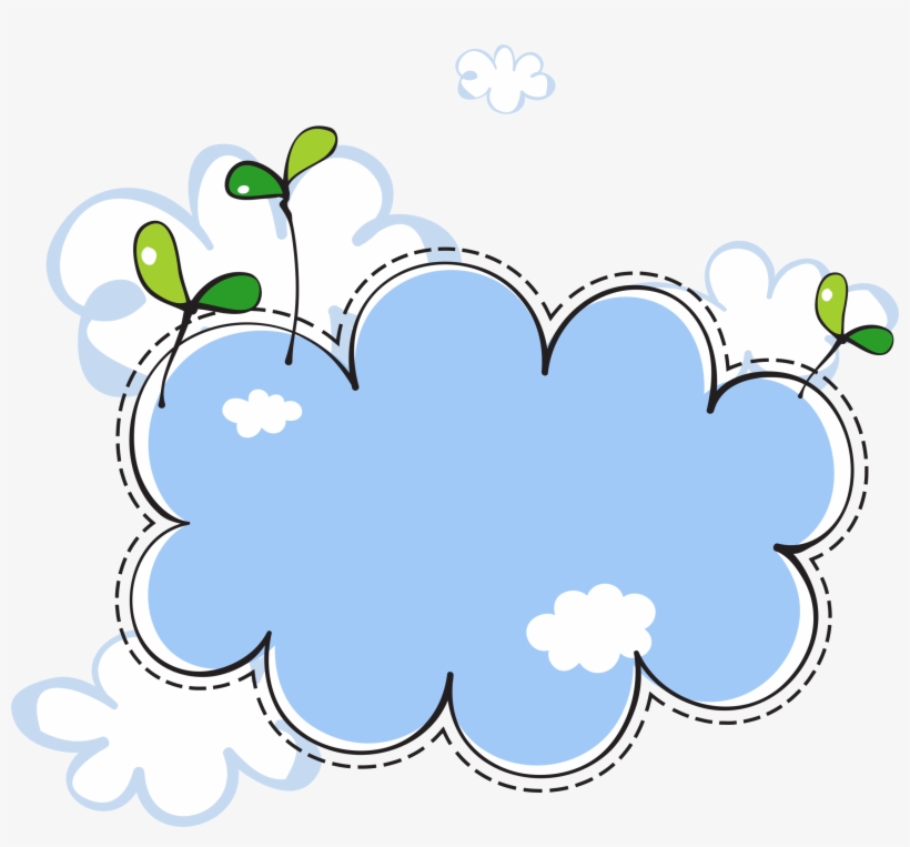 Clouds Euclidean Vector Seedlings Border Cloud Clipart - 云朵 边框, transparent png