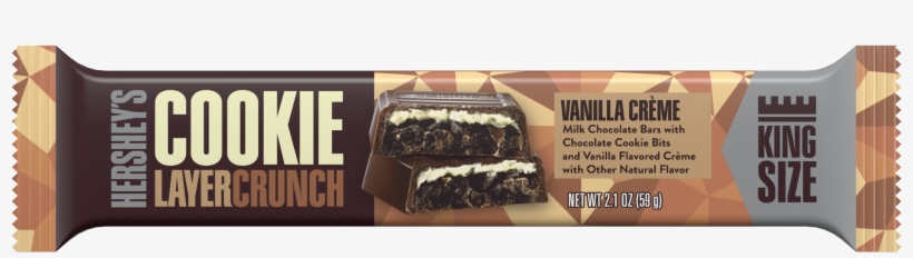 Hershey's Cookie Layer Crunch King Size Bar, Vanilla - Hershey's Caramel Cookie Layer Bar King Size, transparent png