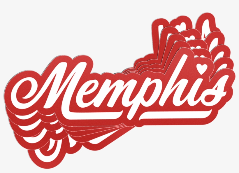 'i' Love Memphis Sticker 5-pack, transparent png