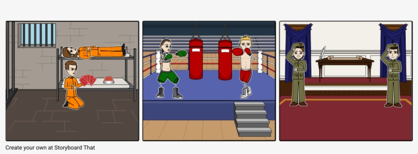 Boxers, Soldiers, And Prisoners - Cartoon, transparent png