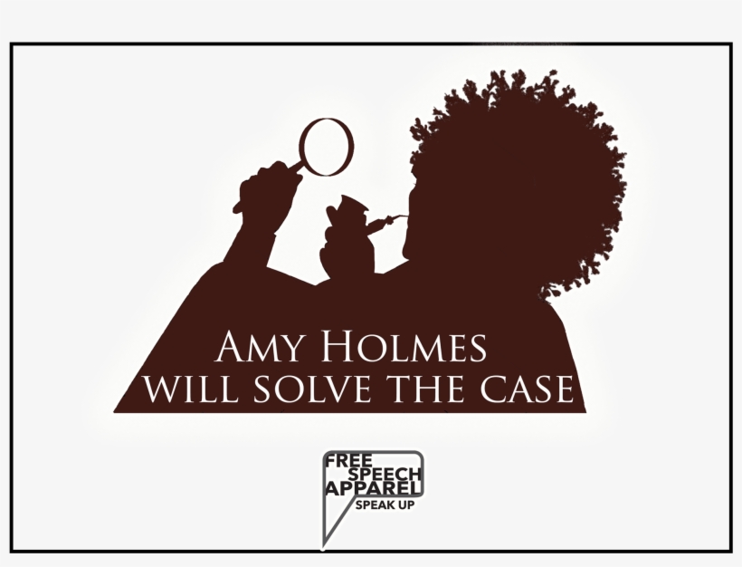 Customcat Men's Premium Tee-shirts Amy "sherlock" Holmes - Silhouette, transparent png