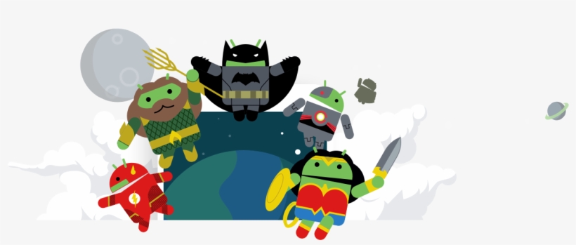 Unite The Justice League With Android Pay - Doodle For Google Dc, transparent png