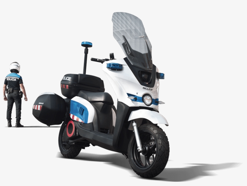 S02 Police Is A Scooter Ready For Action - Moto De Policia Png, transparent png