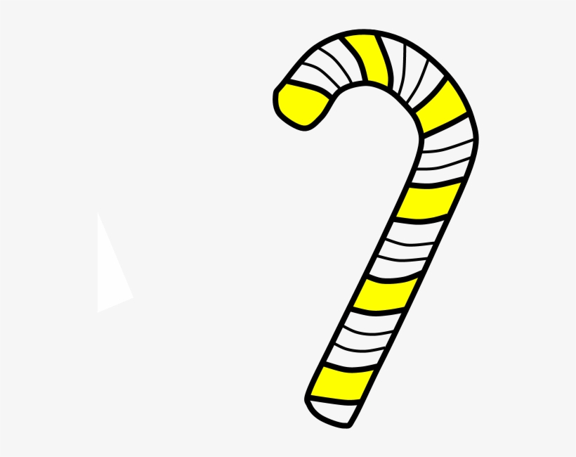Candy Cane, Stripes, Yellow, White, Png - Candy Cane Black And White Png, transparent png