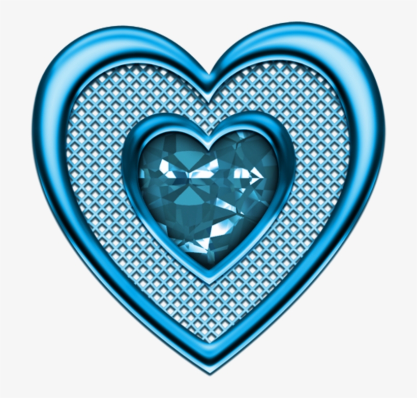Mq Blue Heart Hearts Diamond Diamonds - Heart, transparent png