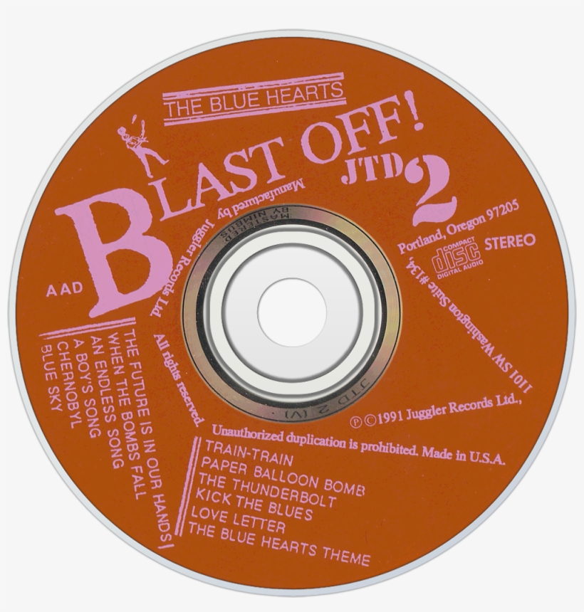 The Blue Hearts Blast Off Cd Disc Image - Cd, transparent png