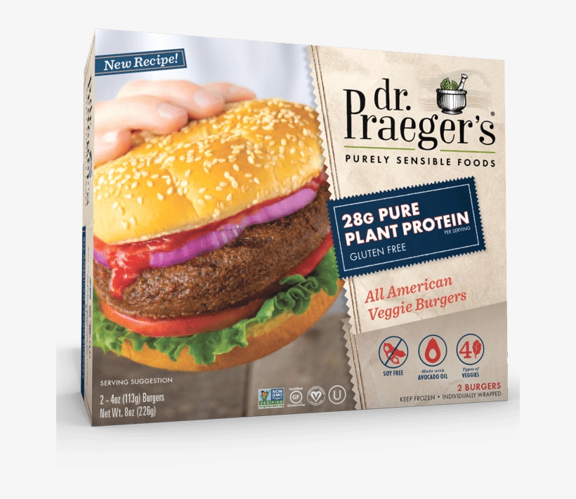 Praeger's Pure Plant Protein All American Veggie Burgers - Dr Praeger's Chickenless Nuggets, transparent png