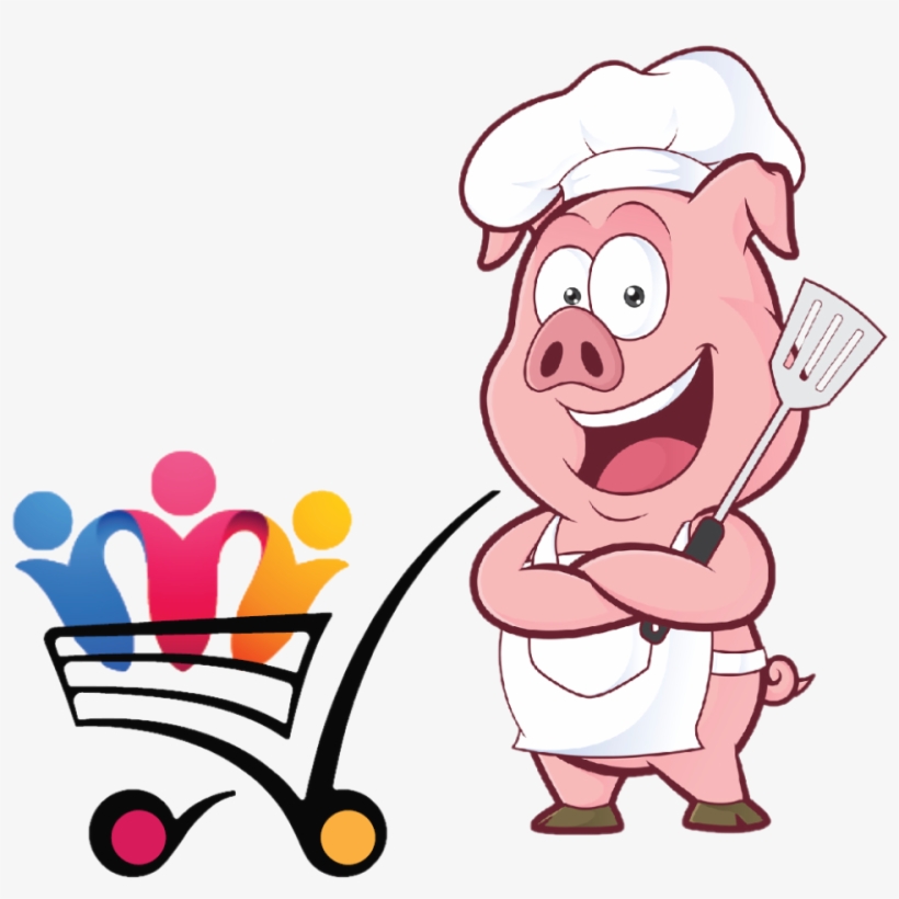 Bbq L2 - Chef Pig, transparent png