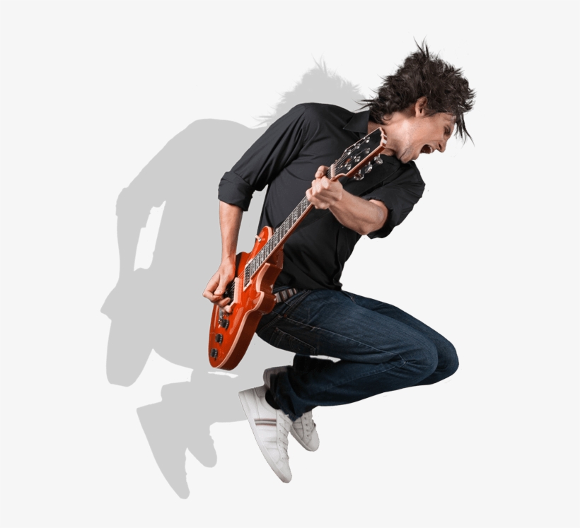 Jumping Guitarist, transparent png