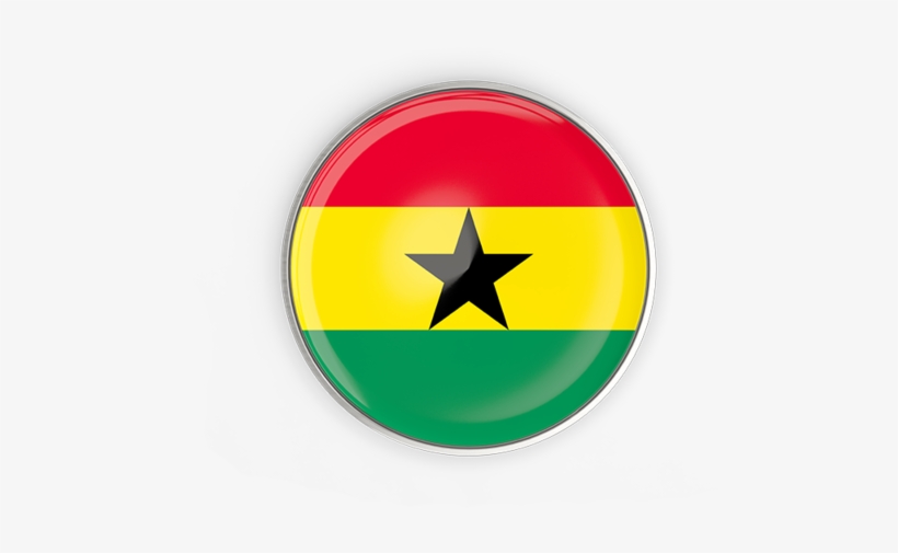 Illustration Of Flag Of Ghana - Ghana Button Flag, transparent png