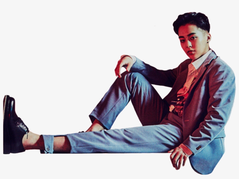 Xiumin Sticker - Sitting, transparent png