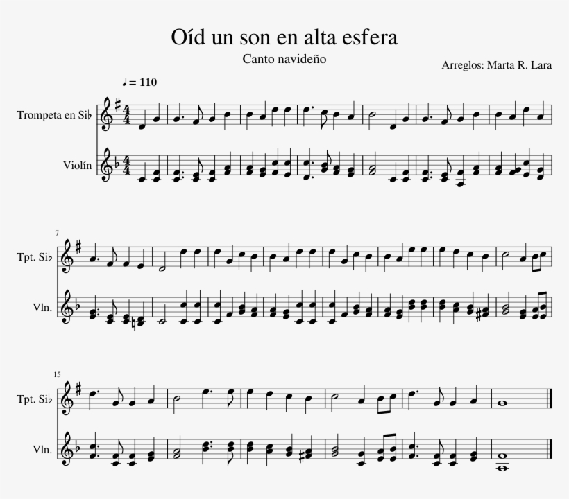 Oíd Un Son En Alta Esfera Sheet Music Composed By Arreglos - Ghost Duet Louie Zong Sheet Music, transparent png